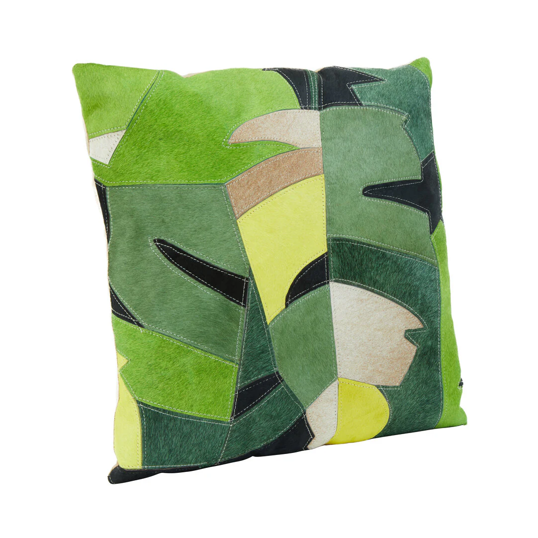 Bosie Safira Botanical Hair on Leather Cushion - Image 2