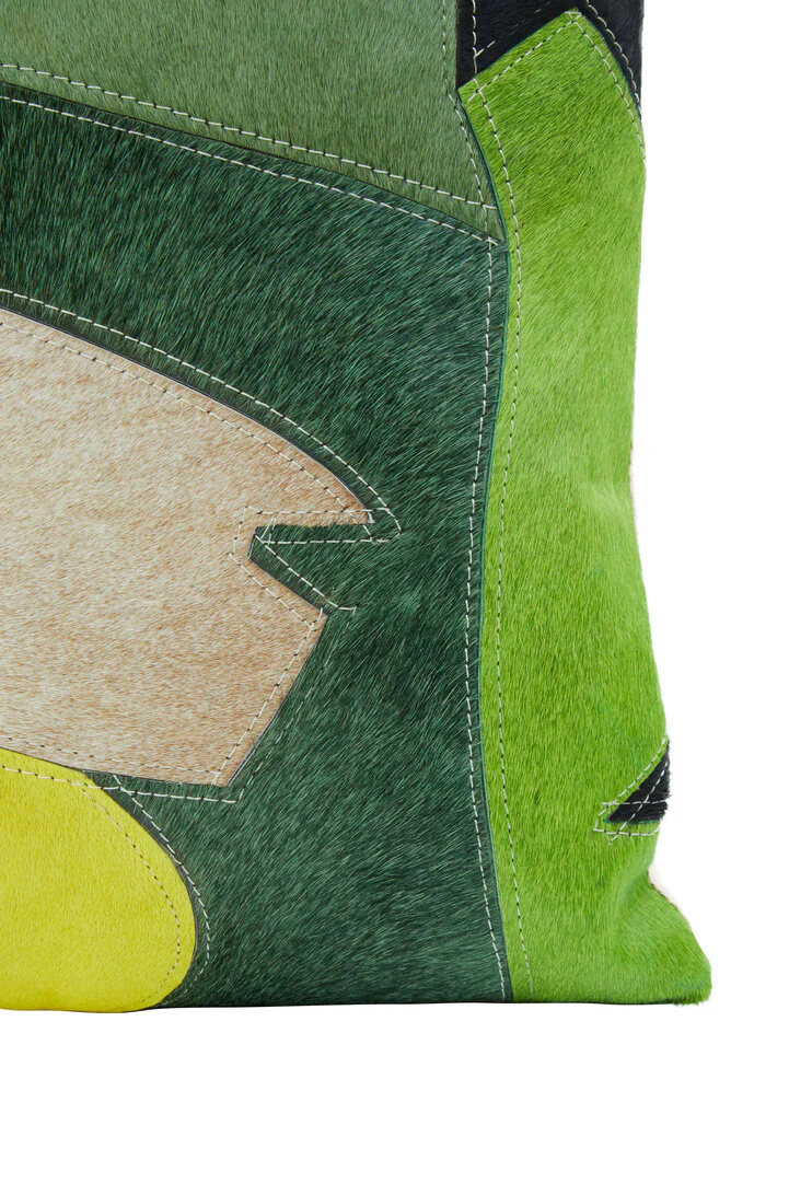 Bosie Safira Botanical Hair on Leather Cushion - Image 5