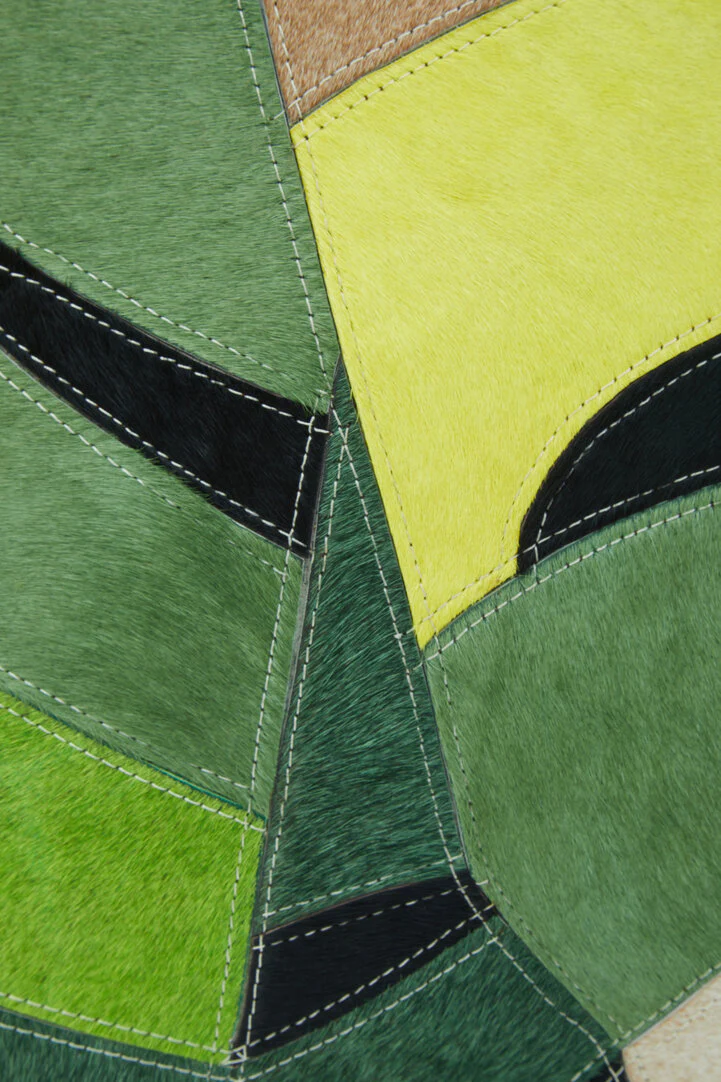 Bosie Safira Botanical Hair on Leather Cushion - Image 6
