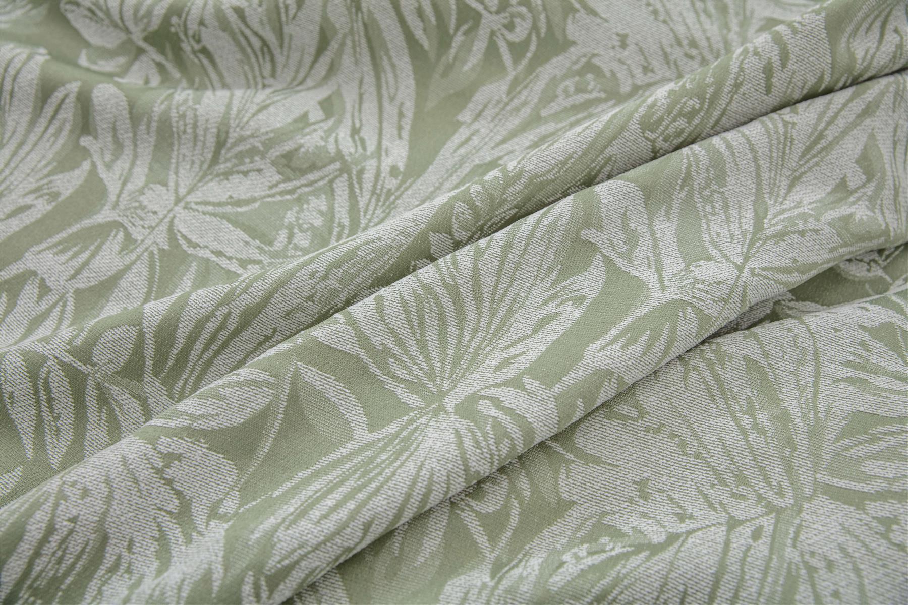 Botanic Chenille Jacquard Lined Pencil Pleat Taped Top Curtains - Image 4