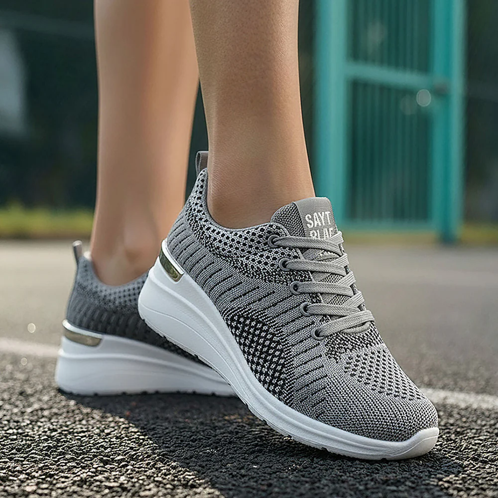 Breathable Lightweight Trainers - Grey
