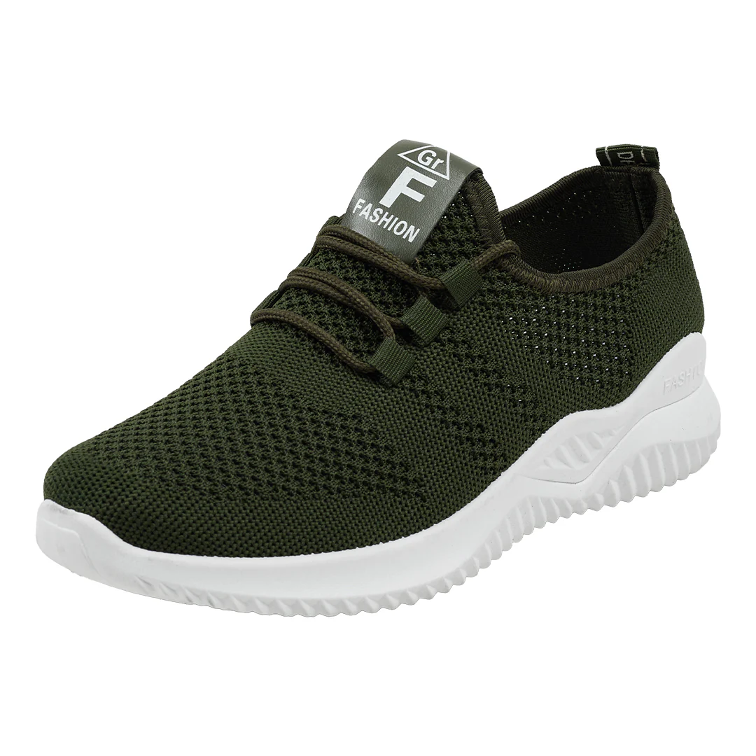 Breathable Lightweight Trainers - Dark Green - Image 2