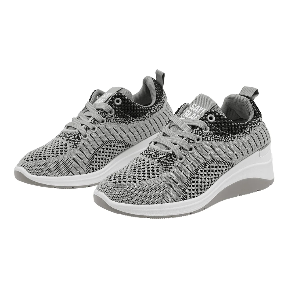 Breathable Lightweight Trainers - Grey - Image 4