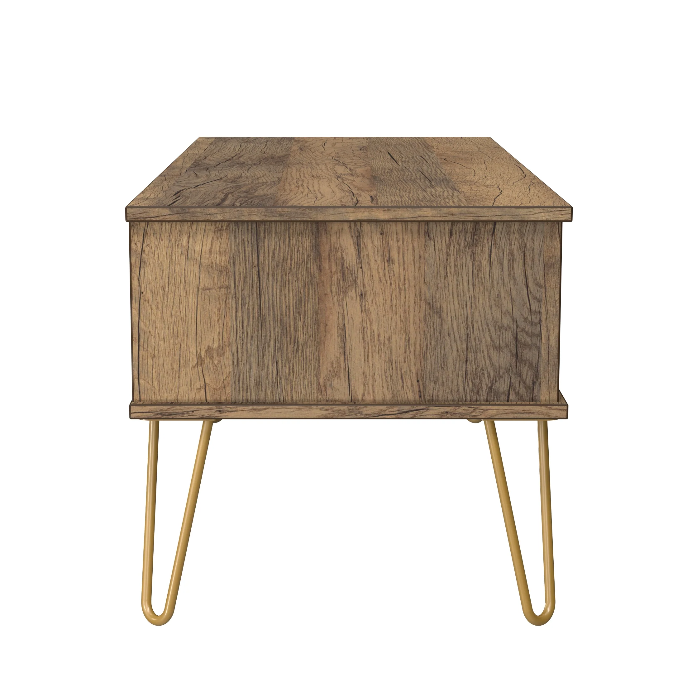 Breda Ready Assembled 1 Drawer Coffee Table in White Matt & Vintage Oak - Image 3