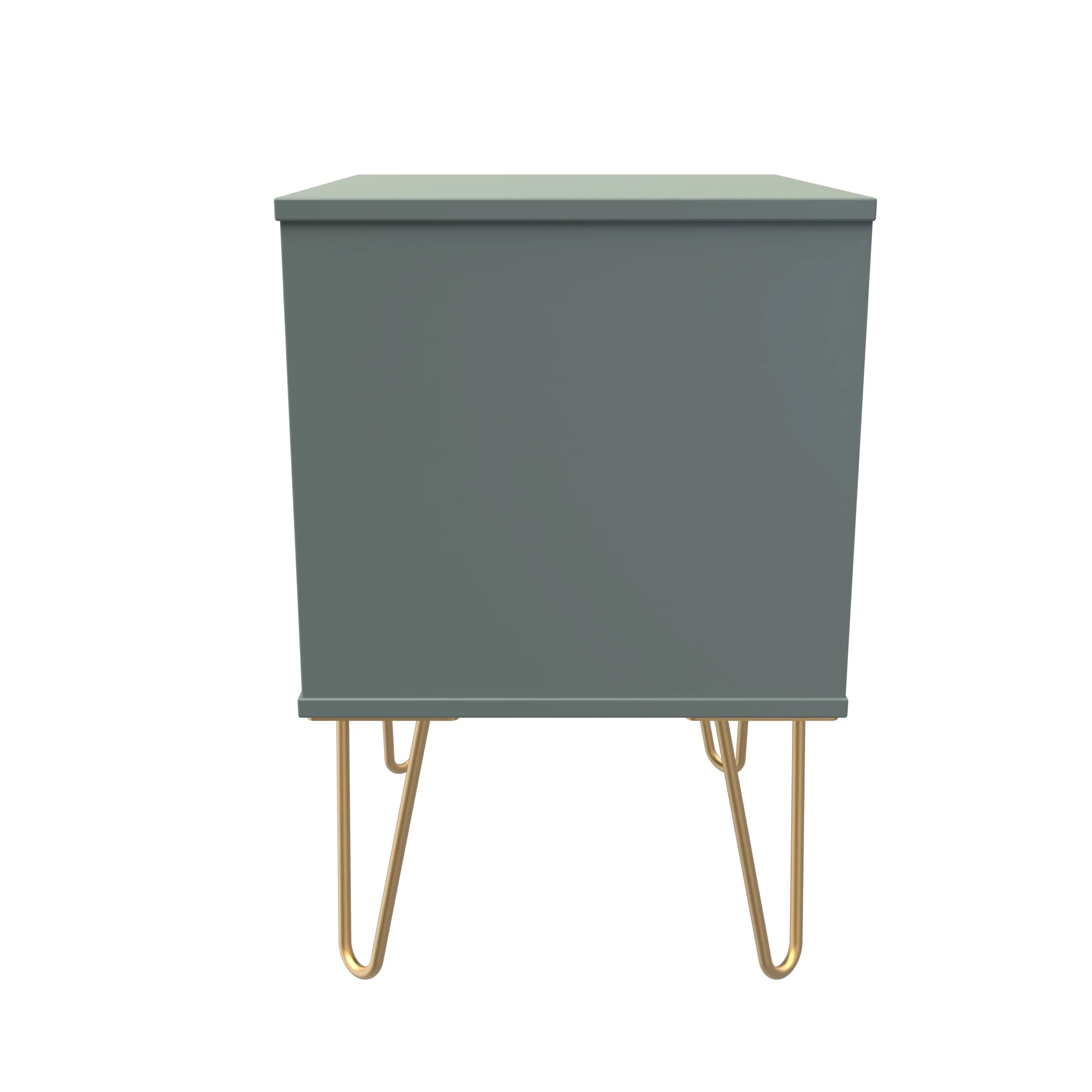 Breda Ready Assembled 2 Drawer Bedside Cabinet in Reed Green - Image 2