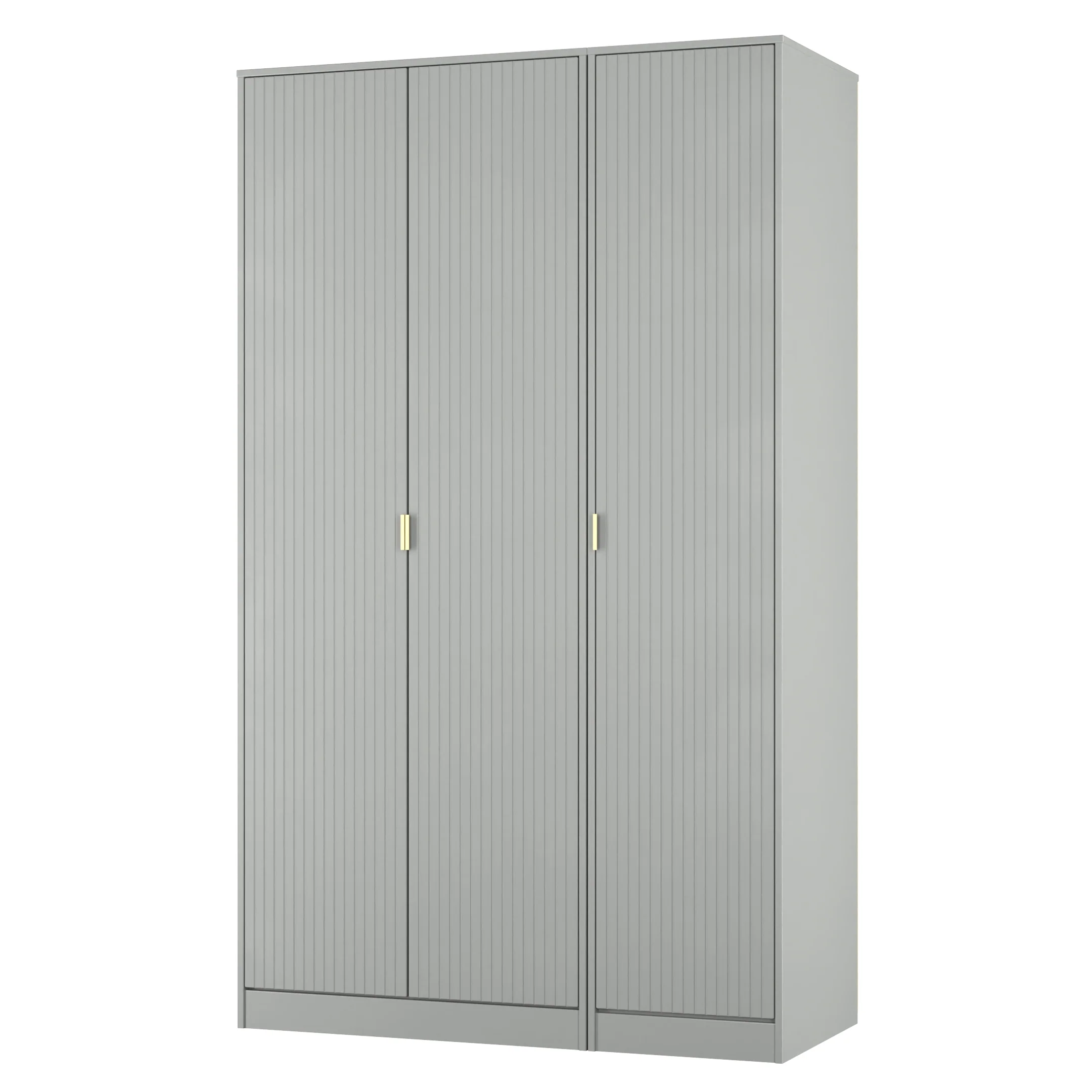 Breda Ready Assembled 3 Door Wardrobe in Dusk Grey - Image 3