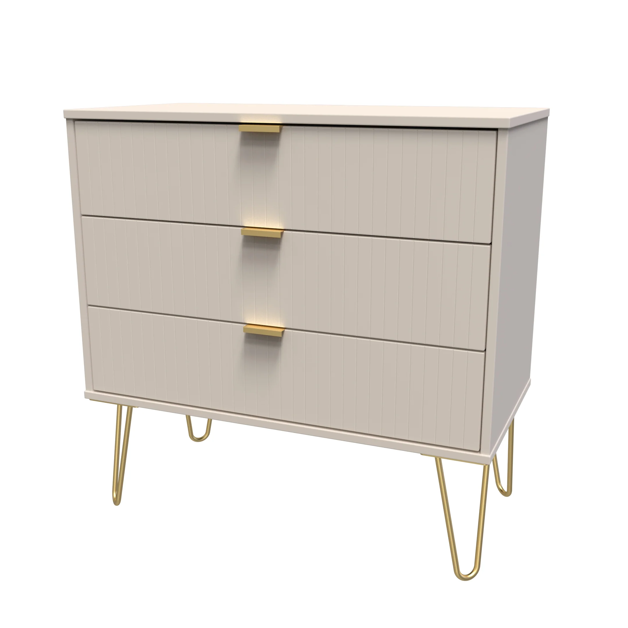 Breda Ready Assembled 3 Drawer Chest in Kashmir Matt - Image 3