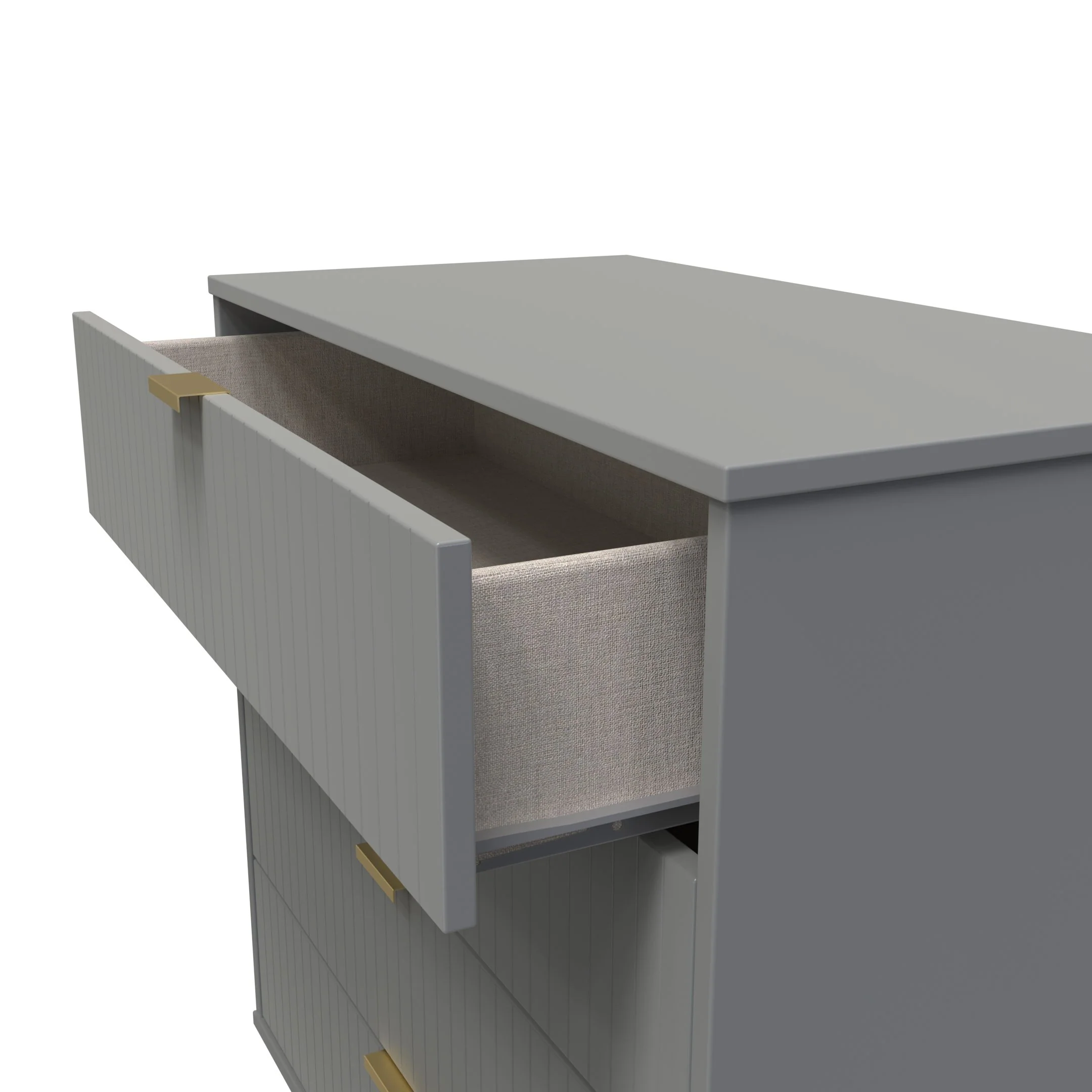 Breda Ready Assembled 4 Drawer Chest in Dusk Grey - Image 5