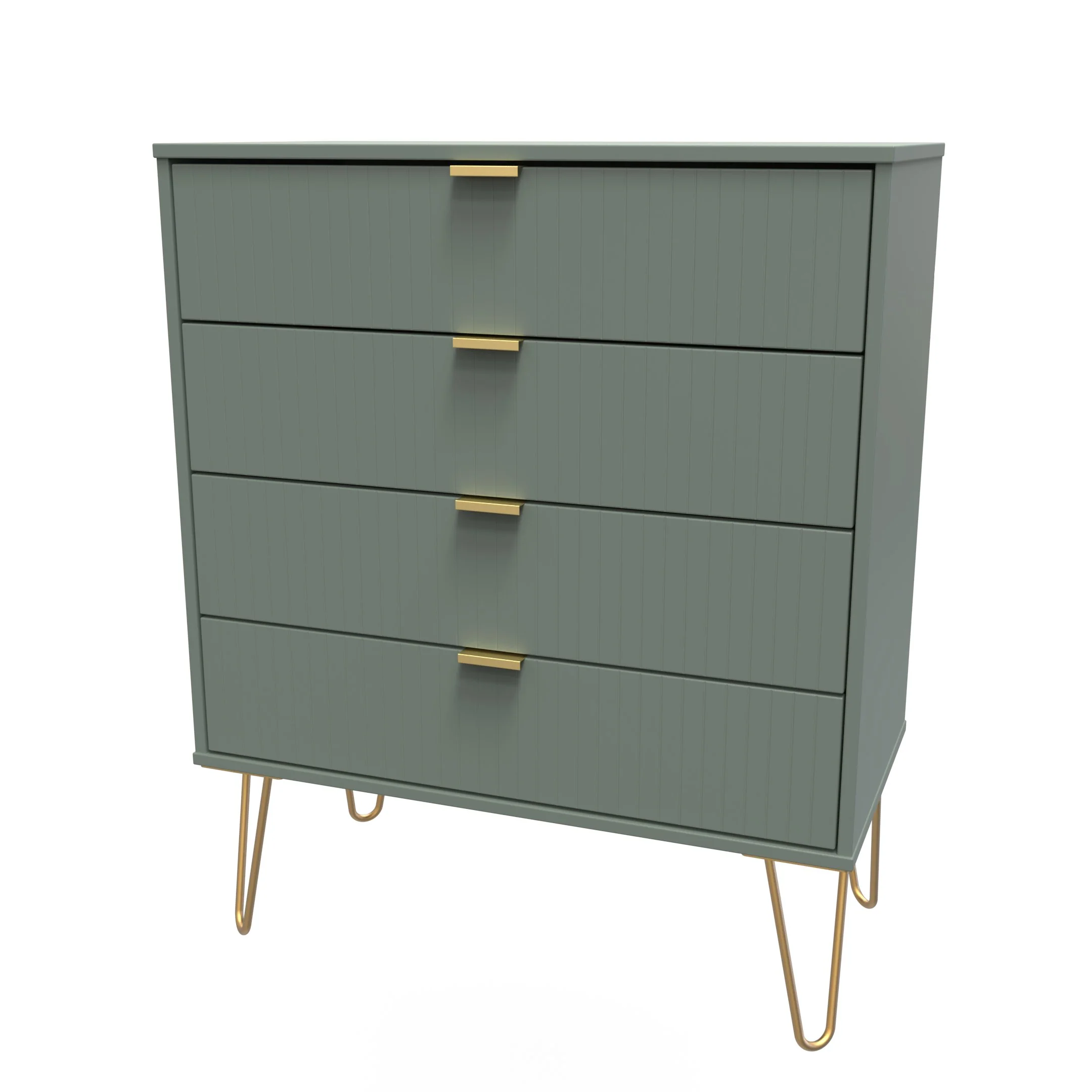 Breda Ready Assembled 4 Drawer Chest in Reed Green - Image 3