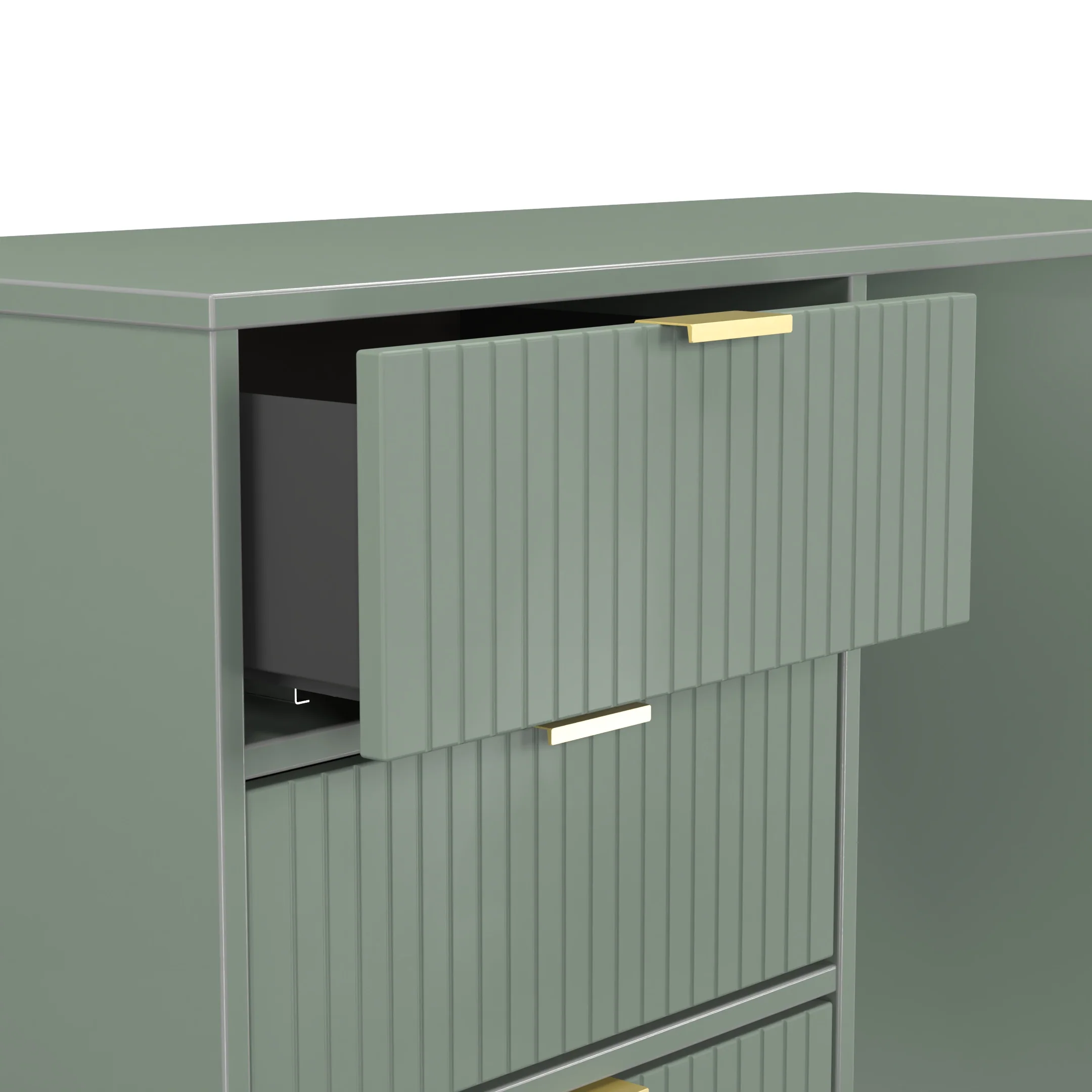 Breda Ready Assembled 4 Drawer Vanity in Reed Green - Image 10