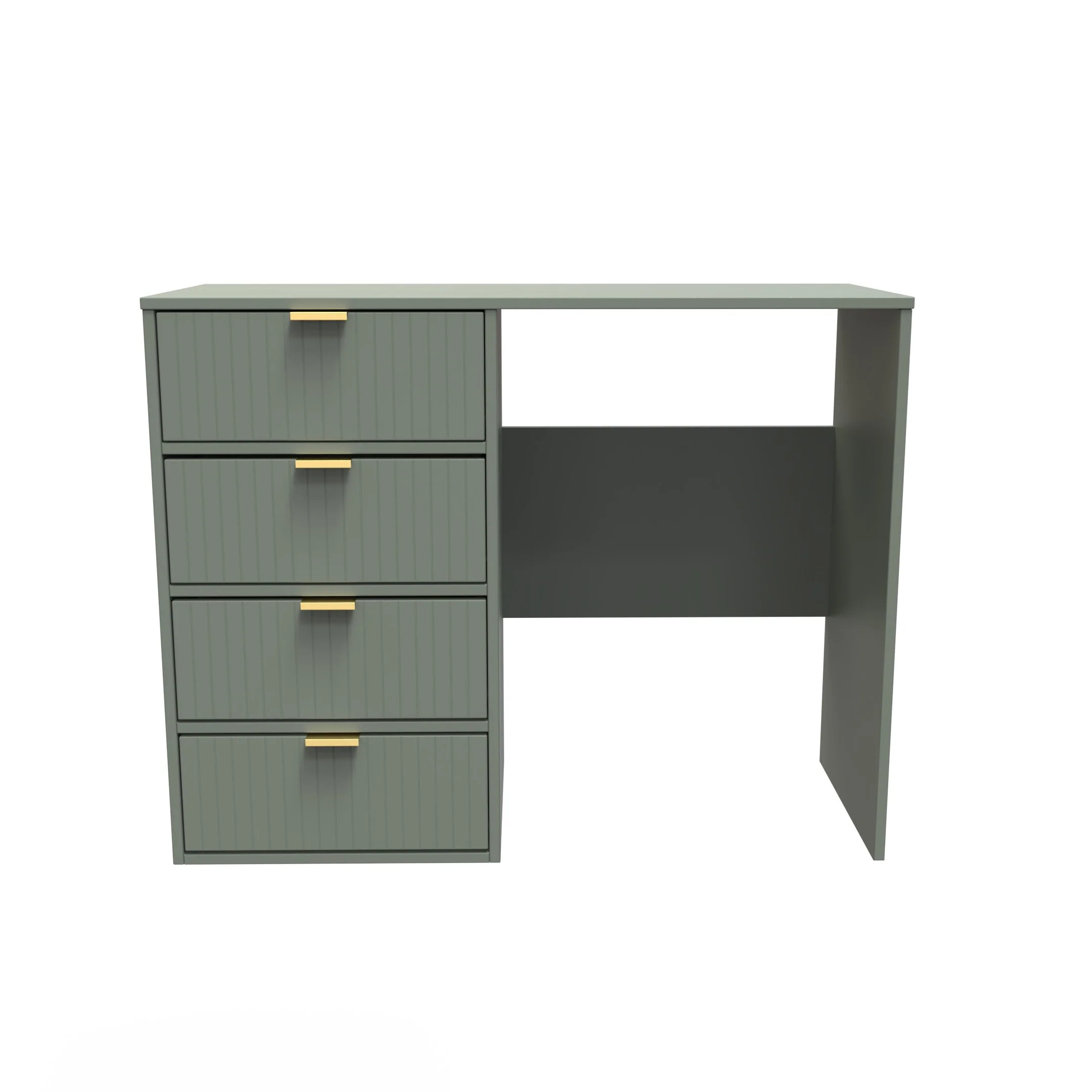 Breda Ready Assembled 4 Drawer Vanity in Reed Green - Image 3