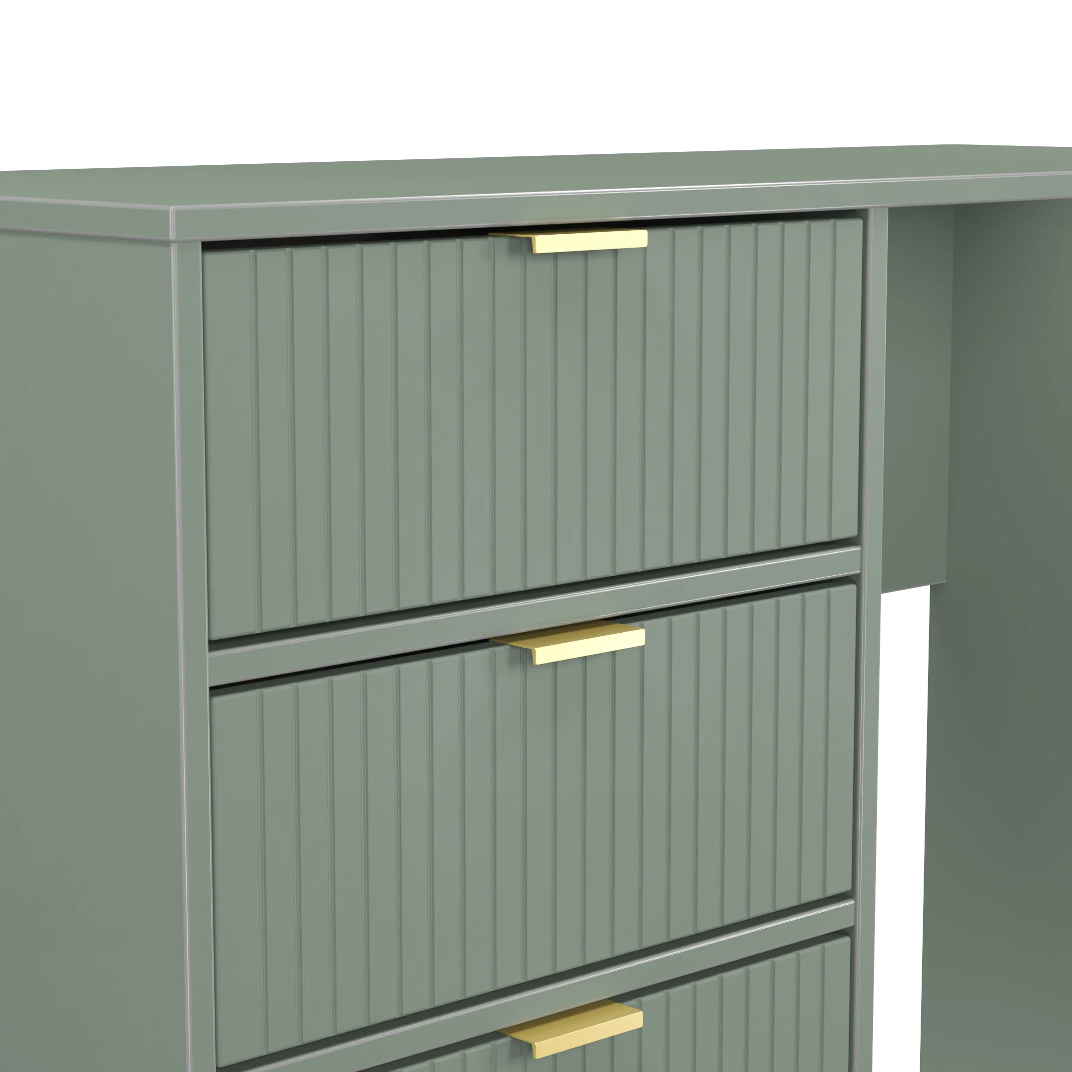 Breda Ready Assembled 4 Drawer Vanity in Reed Green - Image 8