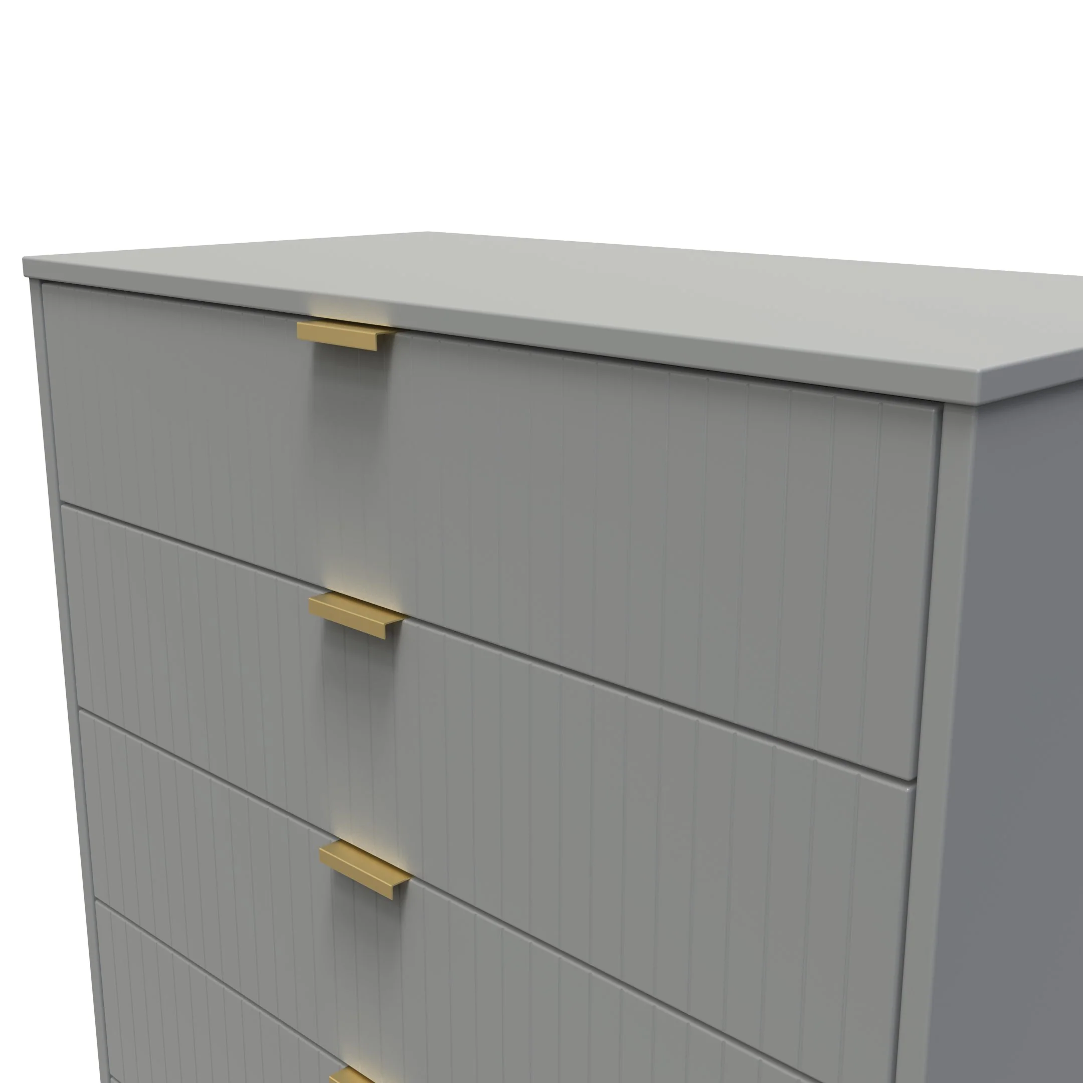 Breda Ready Assembled 5 Drawer Chest in Dusk Grey - Image 4