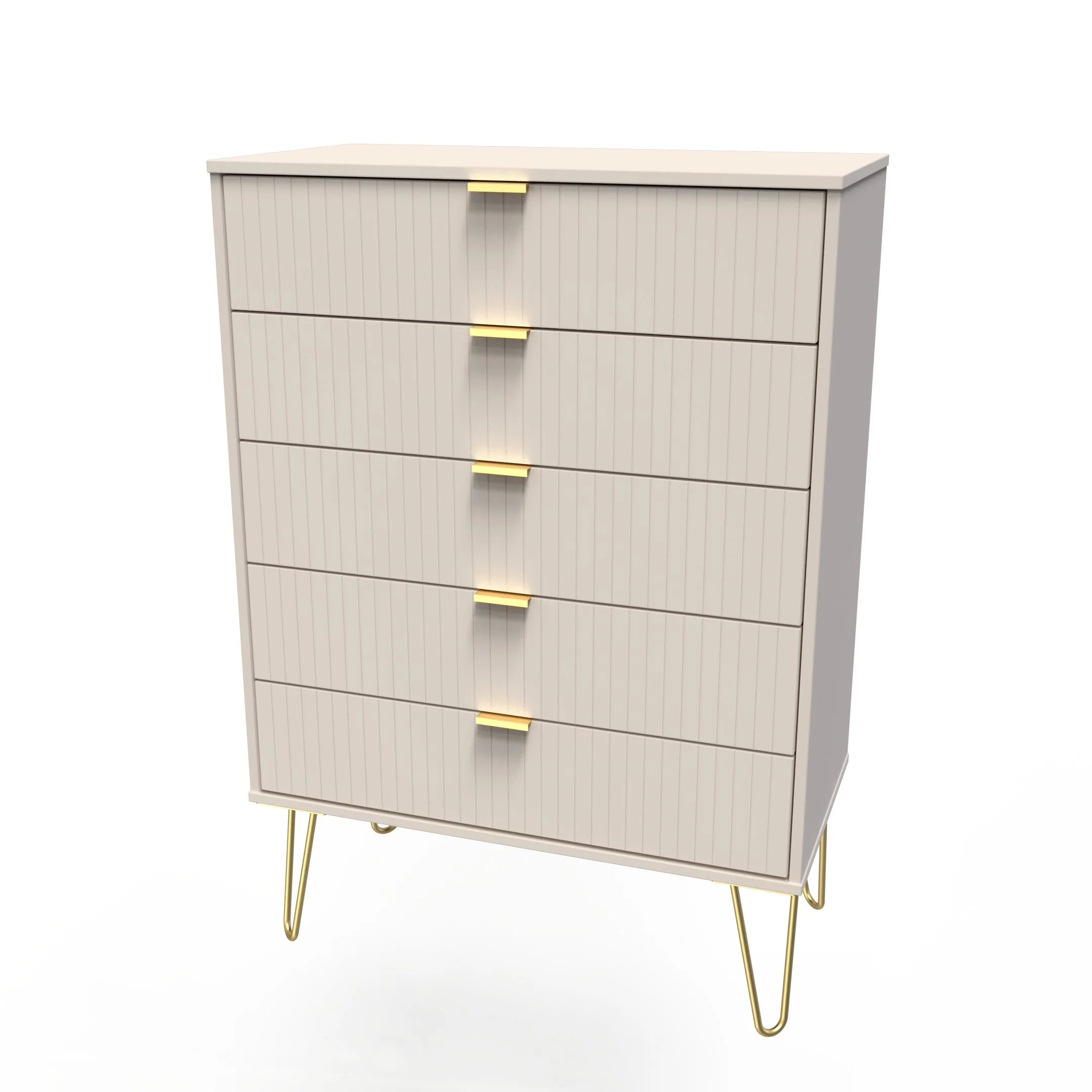 Breda Ready Assembled 5 Drawer Chest in Kashmir Matt - Image 3