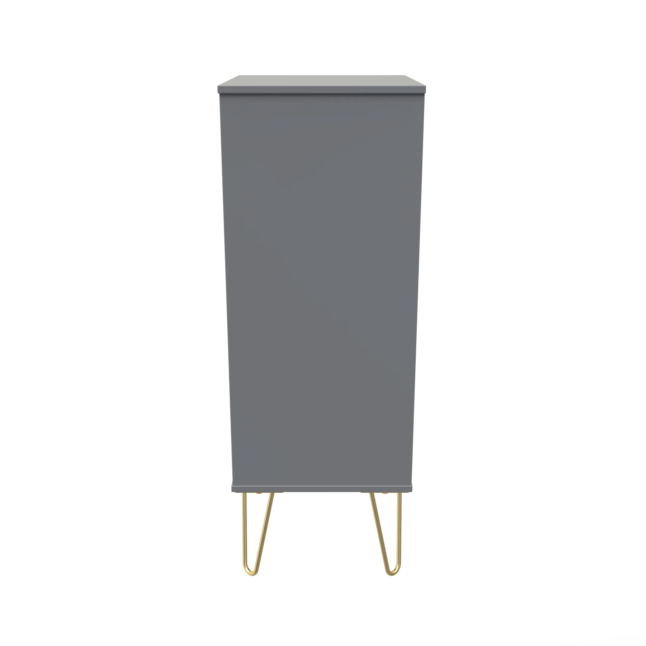 Breda Ready Assembled 5 Drawer Tallboy in Dusk Grey - Image 3