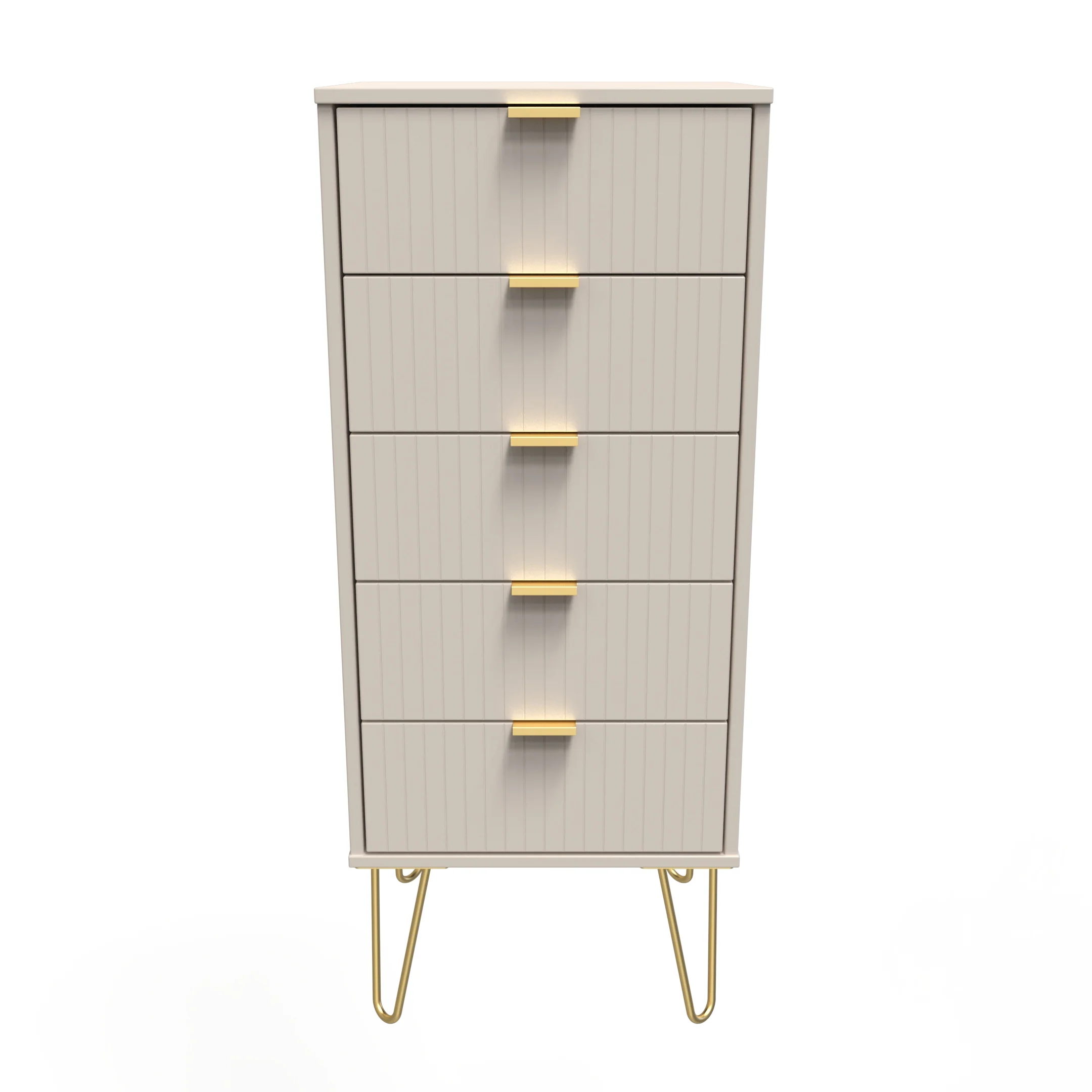 Breda Ready Assembled 5 Drawer Tallboy in Kashmir Matt