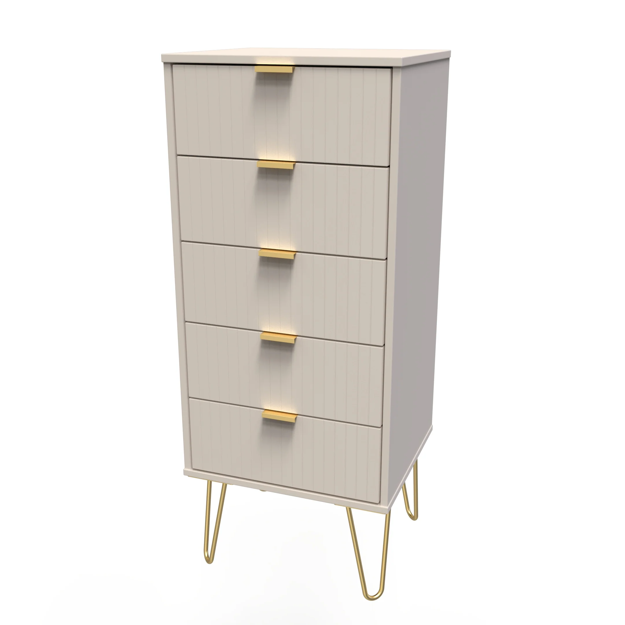 Breda Ready Assembled 5 Drawer Tallboy in Kashmir Matt - Image 3