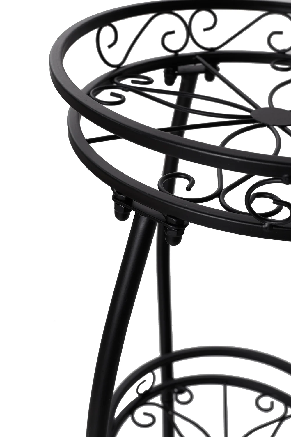 Breeins 3-Tier Black Iron Plant Stand - Image 3