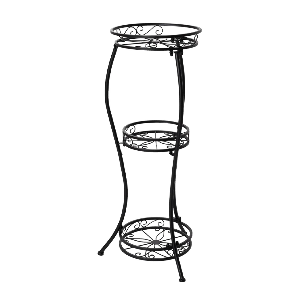 Breeins 3-Tier Black Iron Plant Stand - Image 6