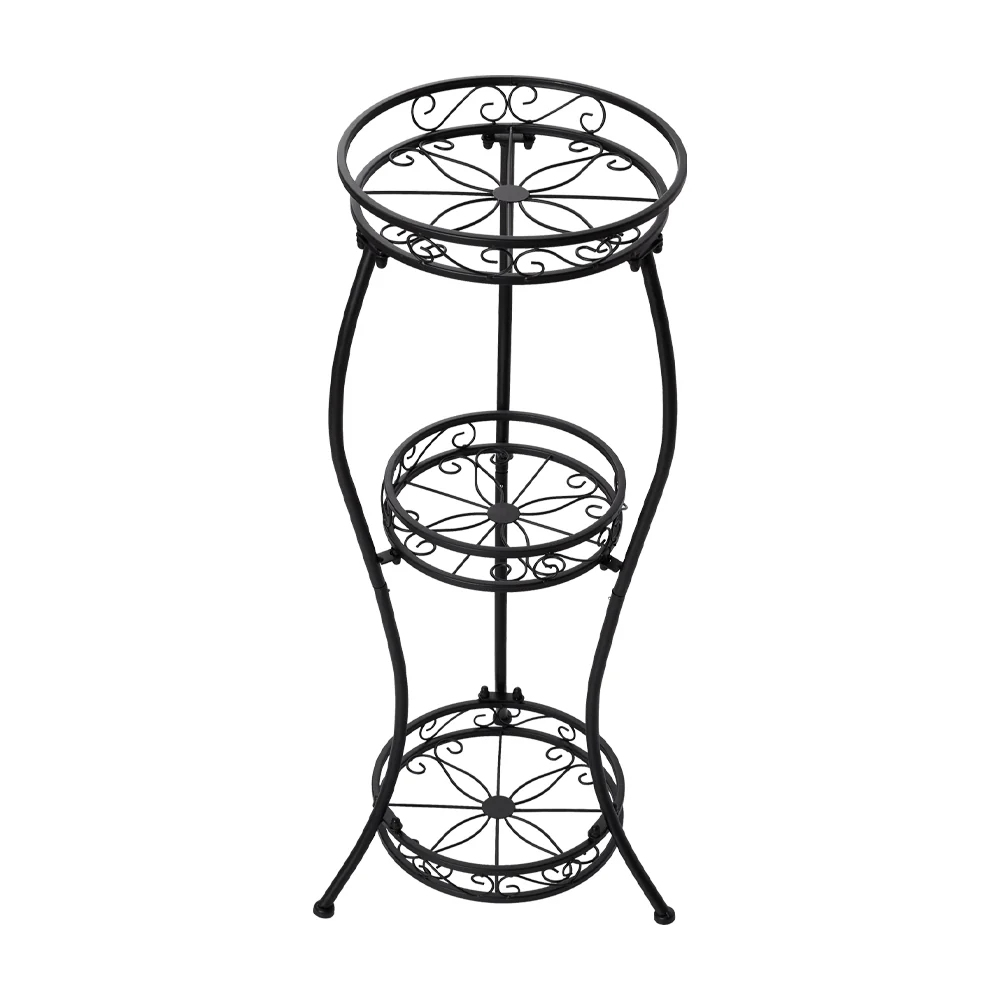 Breeins 3-Tier Black Iron Plant Stand - Image 7