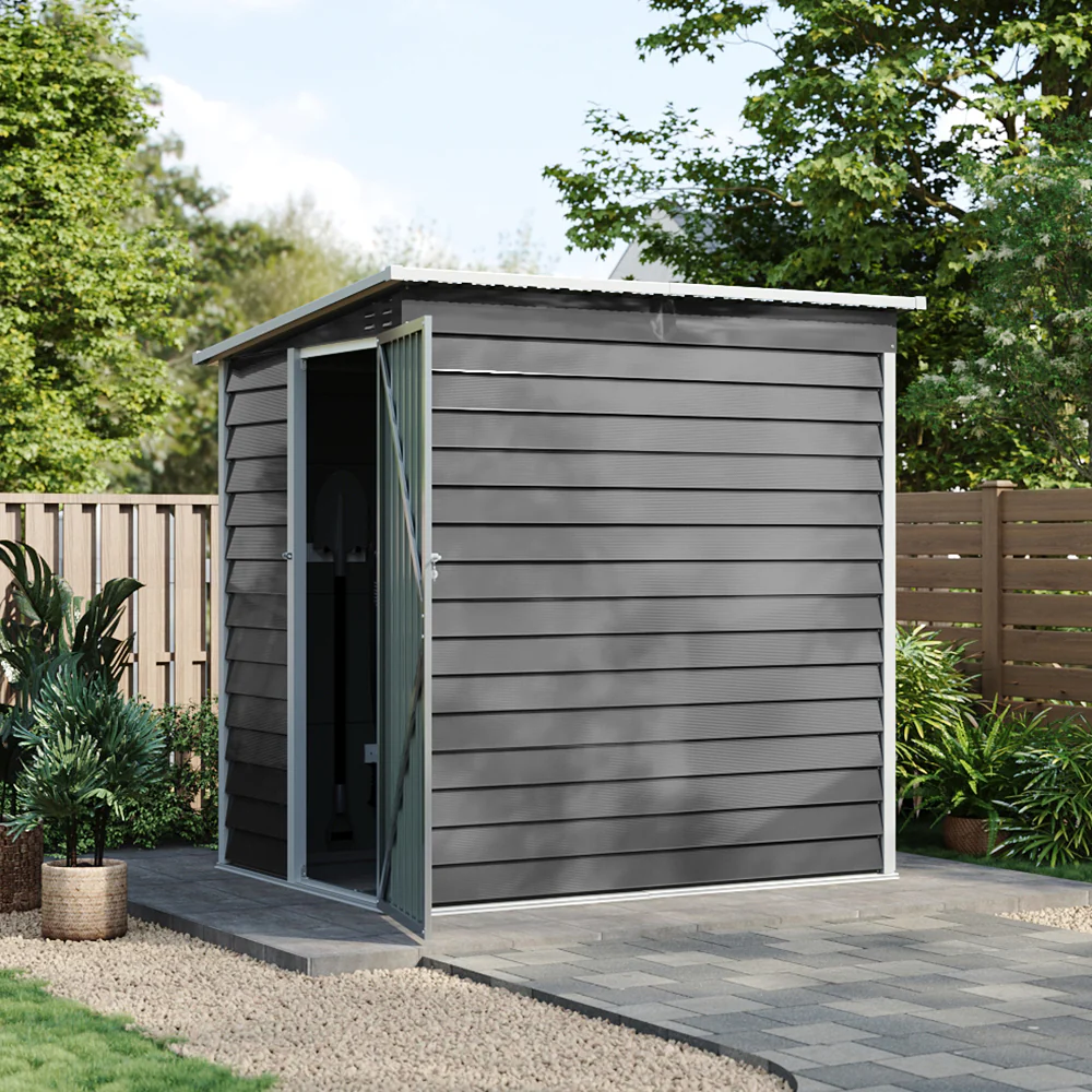 Breeins 4.6 X 6FT Outdoor Metal Pent Roof Garden Storage Shed - Image 2
