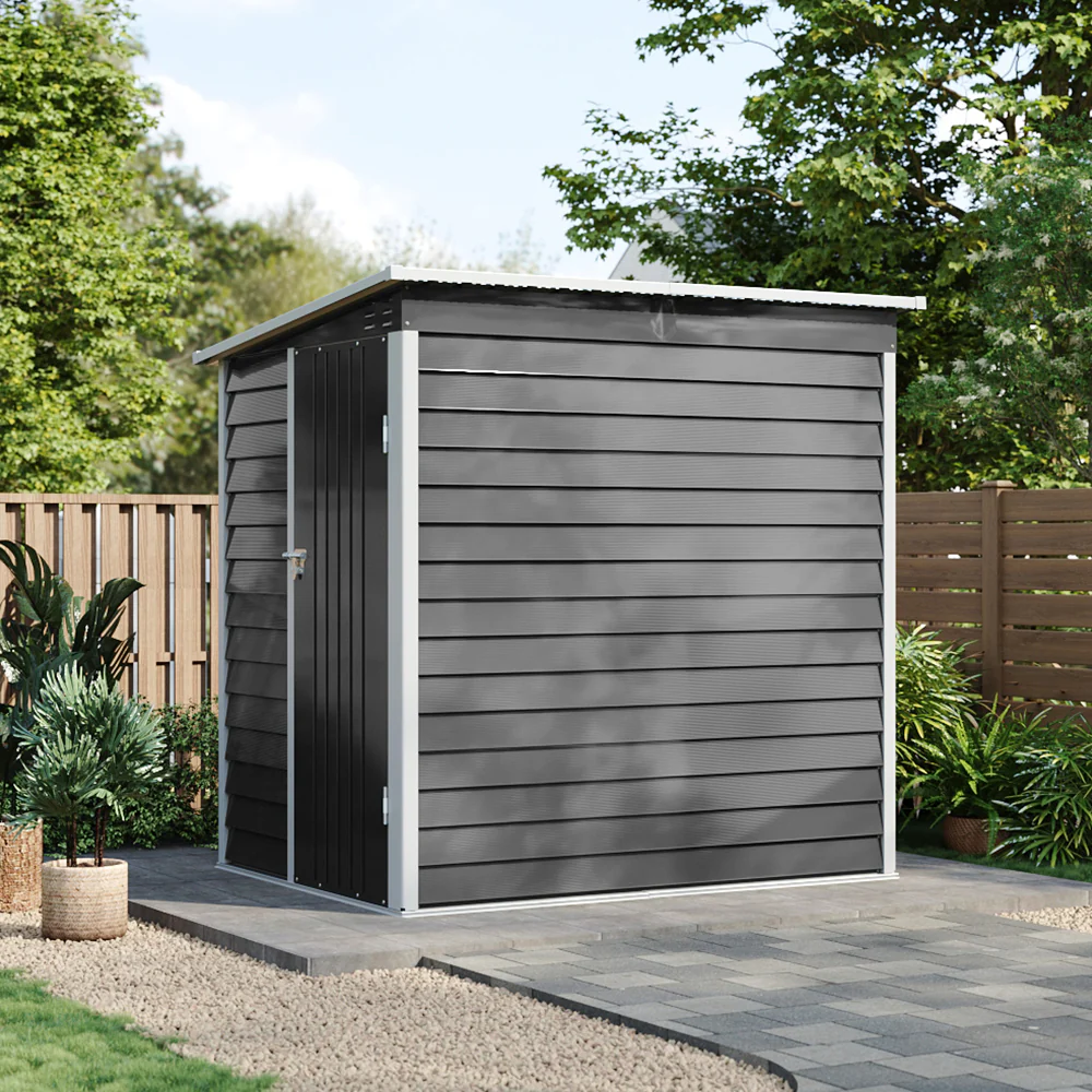 Breeins 4.6 X 6FT Outdoor Metal Pent Roof Garden Storage Shed - Image 3