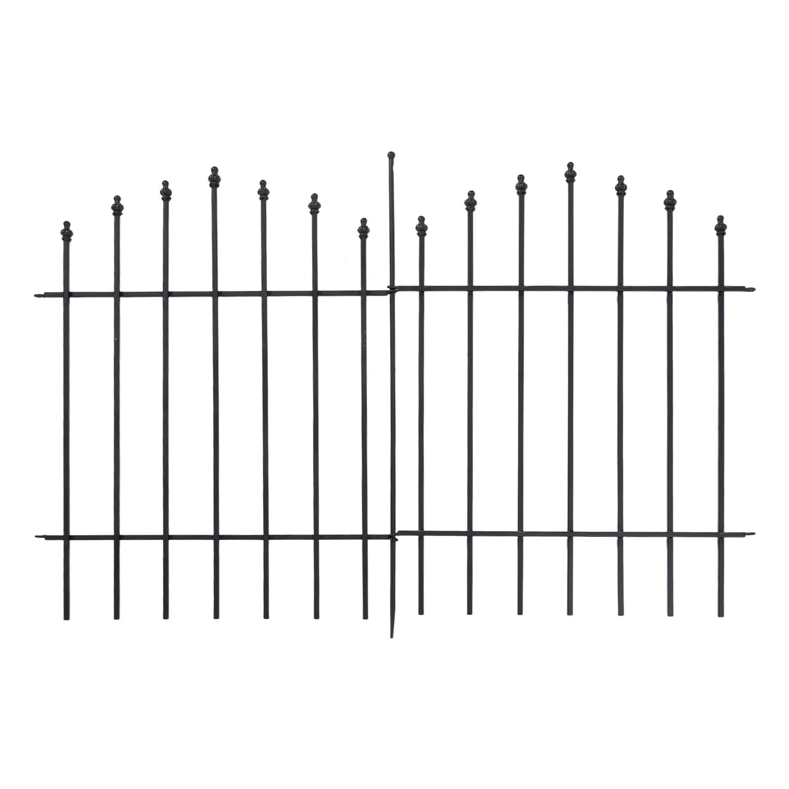 Breeins 5Pcs Outdoor Metal Garden Fences