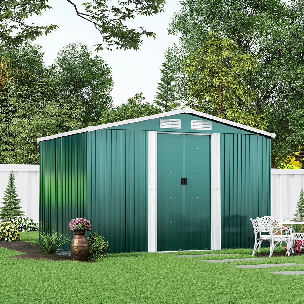 Breeins 6 x 8ft Metal Garden Tool Storage Shed - Image 2