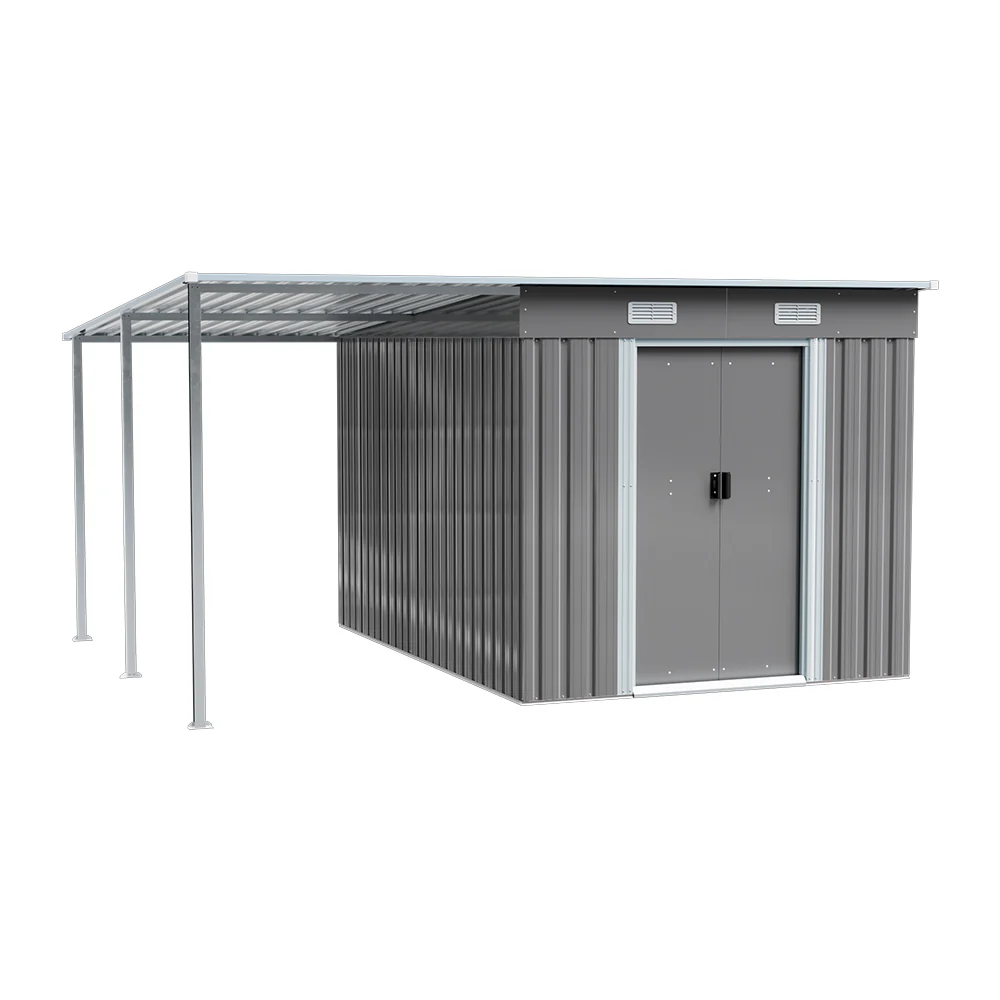 Breeins 6 x 9FT Metal Garden Storage Shed with Sliding Door