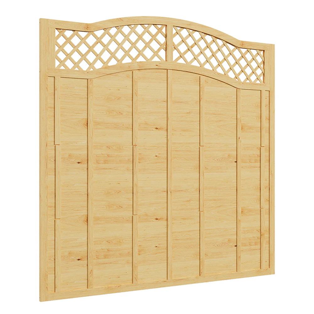 Breeins 6x6ft Lattice Top Wooden Garden Fence Panel - Image 4