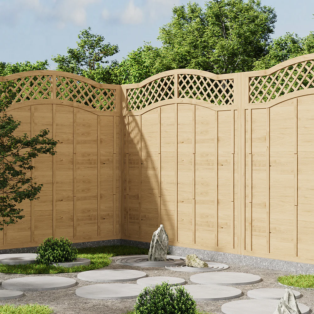 Breeins 6x6ft Lattice Top Wooden Garden Fence Panel - Image 6