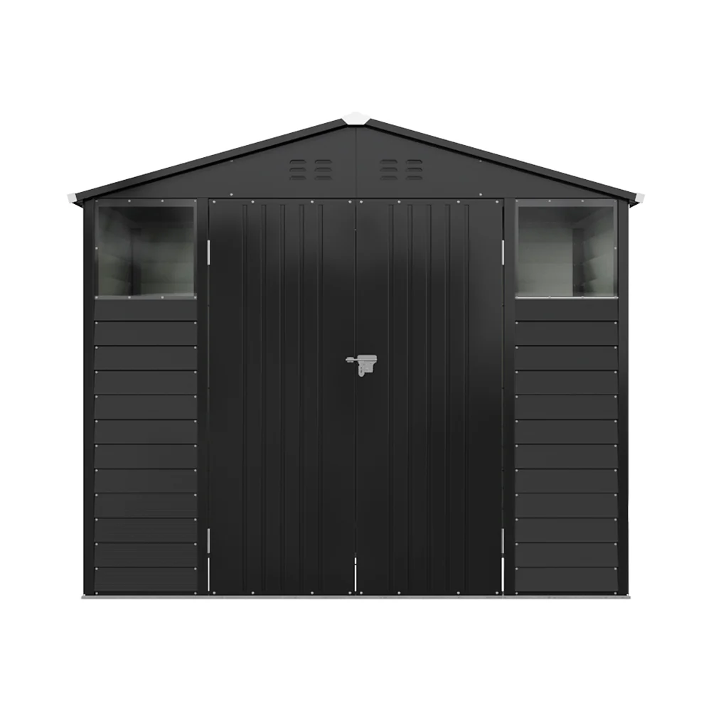 Breeins 8x5.7FT Metal Apex Roof Garden Storage Shed - Image 4
