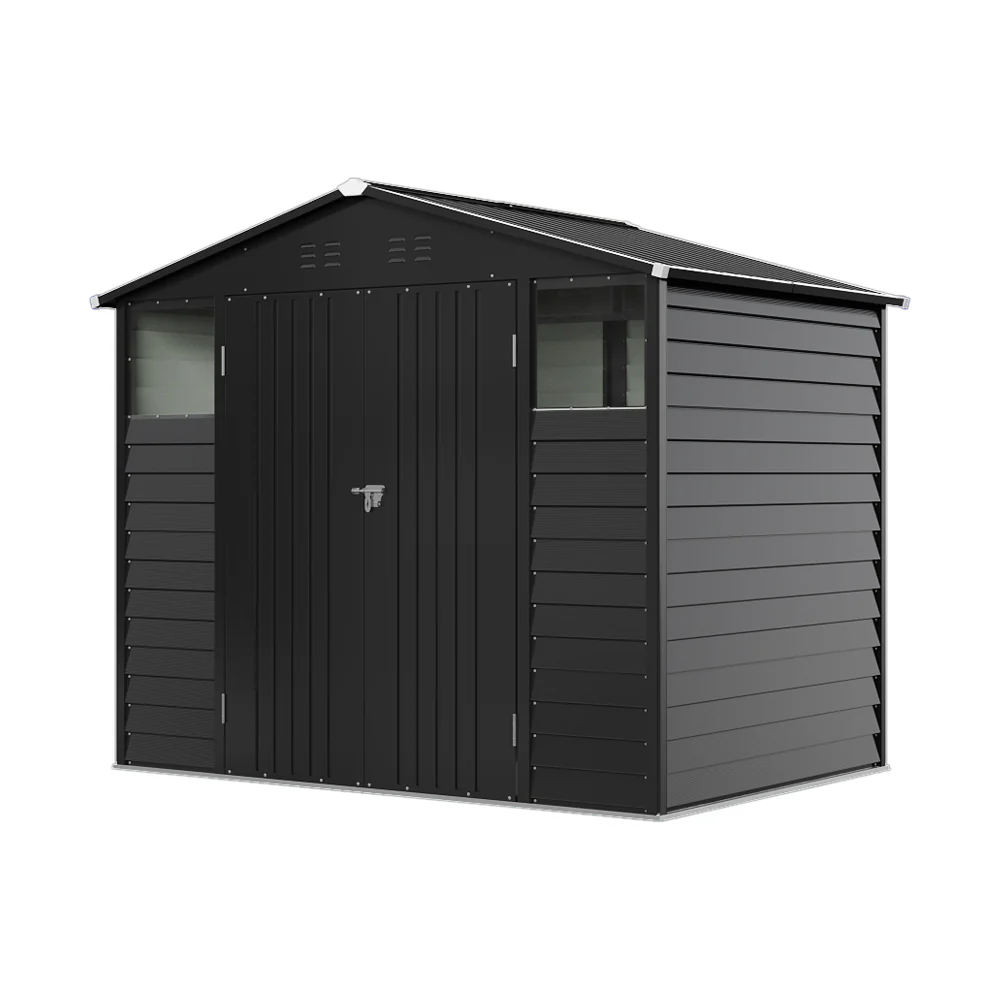 Breeins 8x5.7FT Metal Apex Roof Garden Storage Shed - Image 6