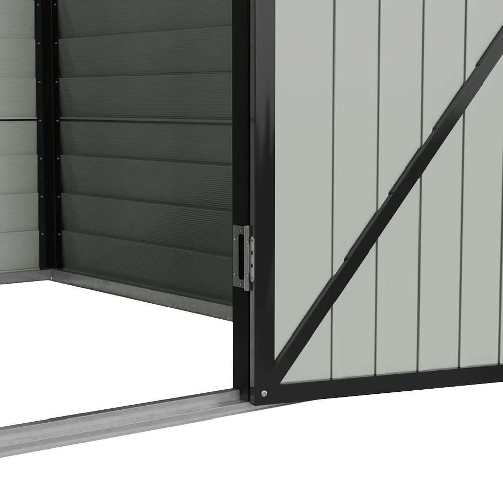 Breeins 8x5.7FT Metal Apex Roof Garden Storage Shed - Image 8