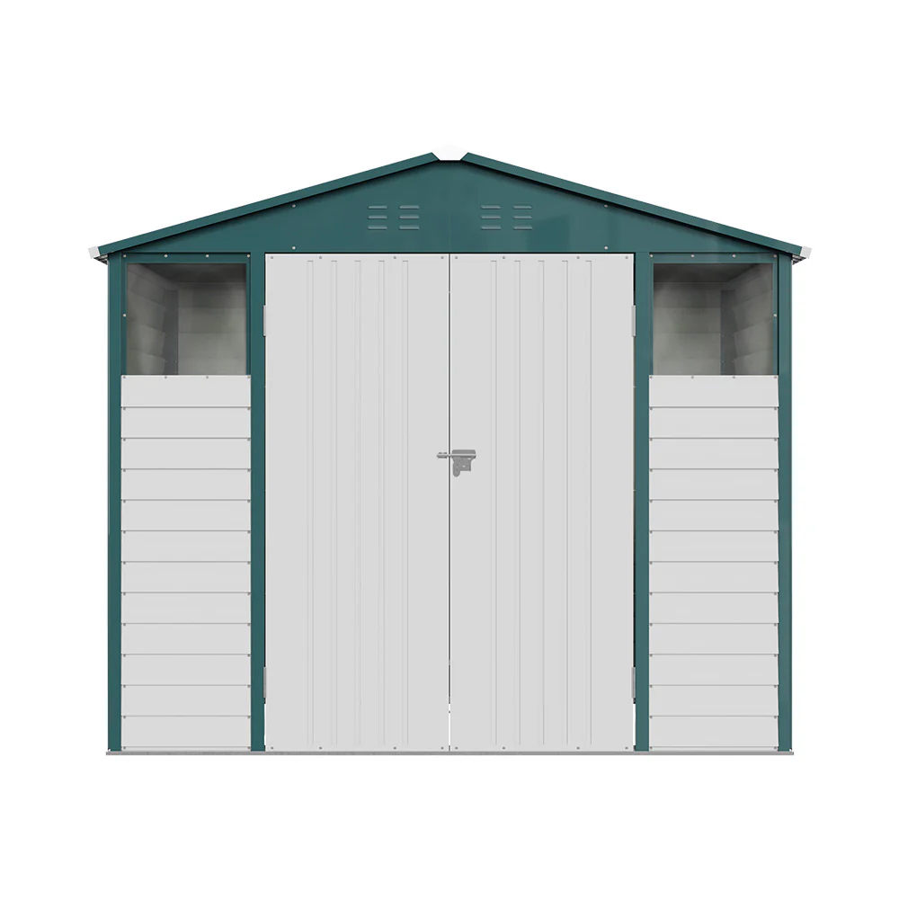 Breeins 8x5.7FT Metal Apex Roof Garden Storage Shed - Image 4