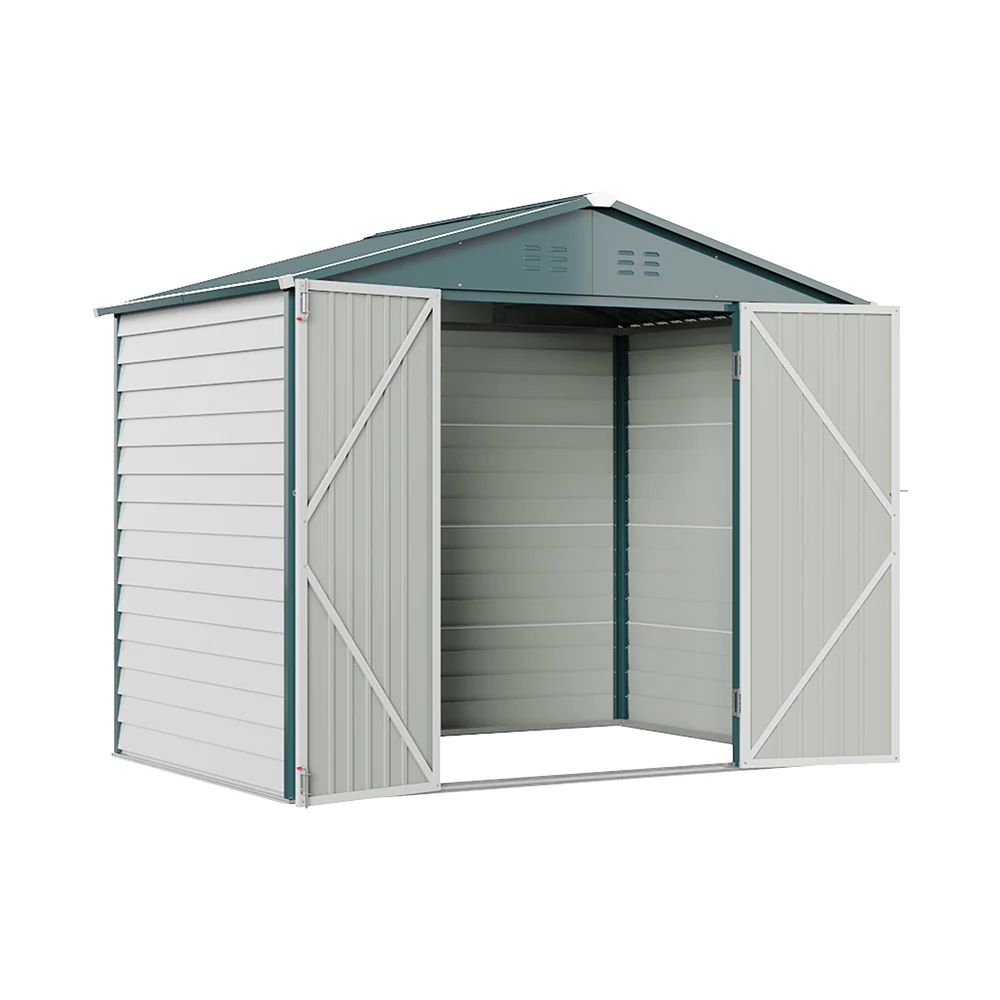 Breeins 8x5.7FT Metal Apex Roof Garden Storage Shed - Image 5
