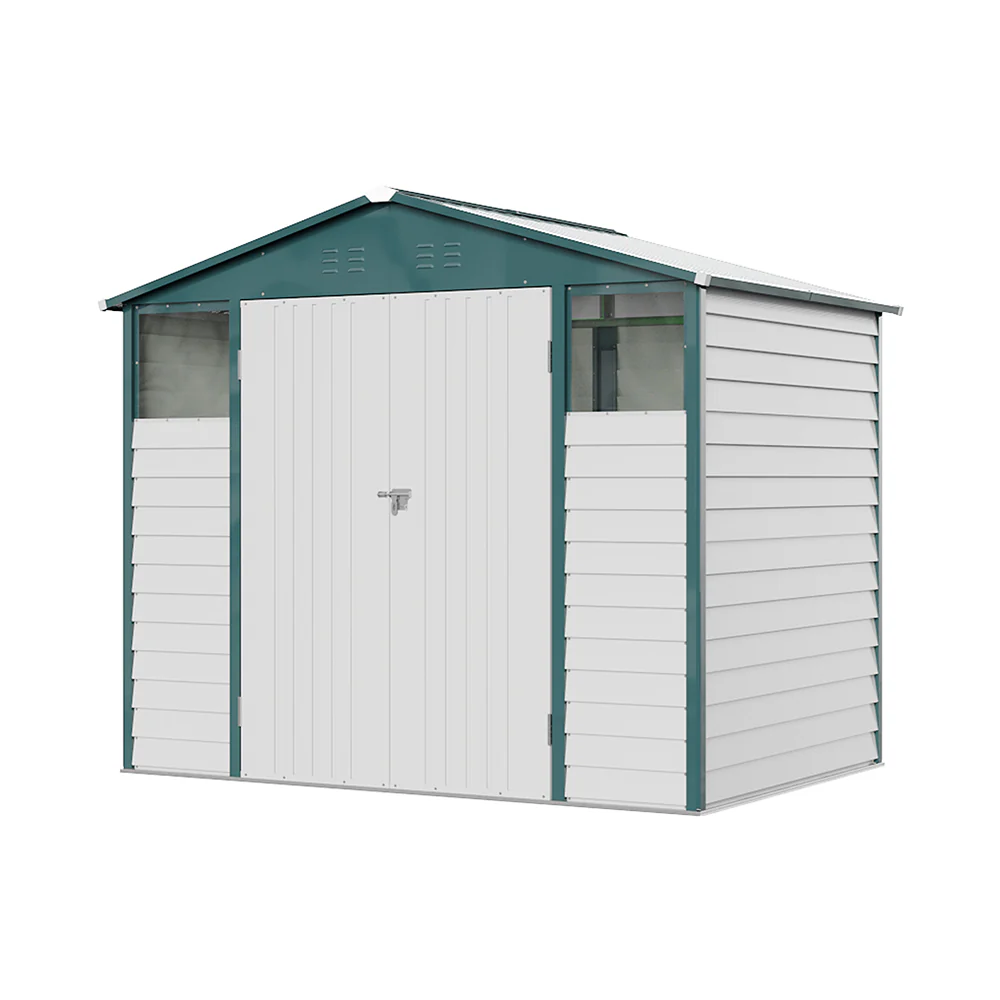 Breeins 8x5.7FT Metal Apex Roof Garden Storage Shed - Image 6