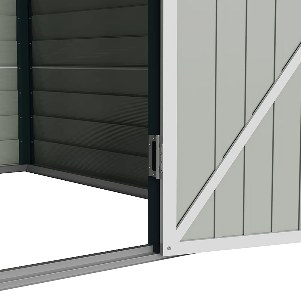 Breeins 8x5.7FT Metal Apex Roof Garden Storage Shed - Image 8