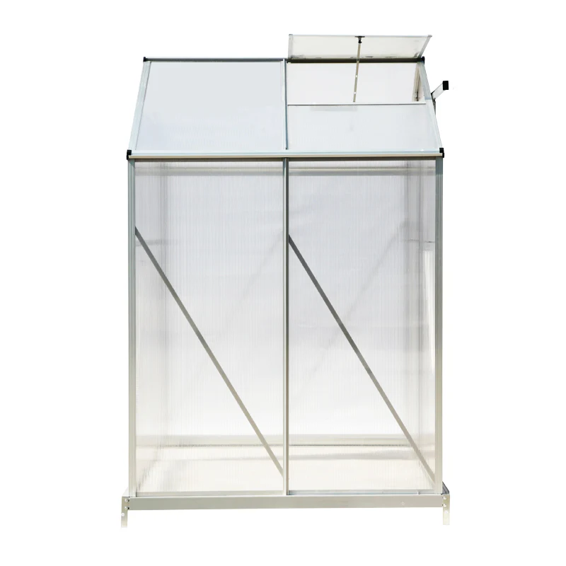 Breeins Aluminium Hobby 6 X 4ft Greenhouse With Base And Window Opening - Image 5