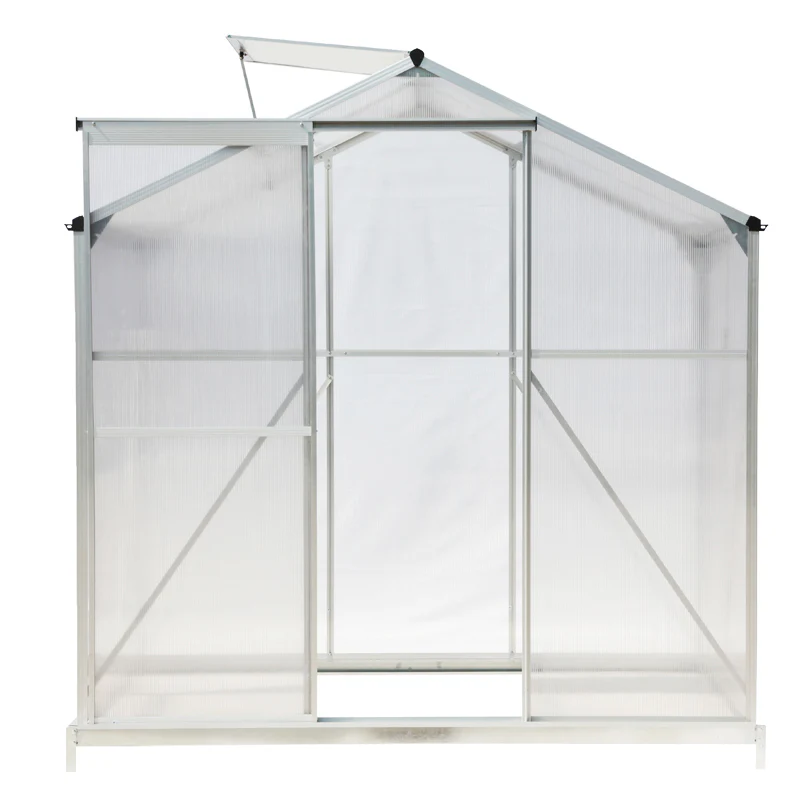 Breeins Aluminium Hobby 6 X 4ft Greenhouse With Base And Window Opening - Image 6