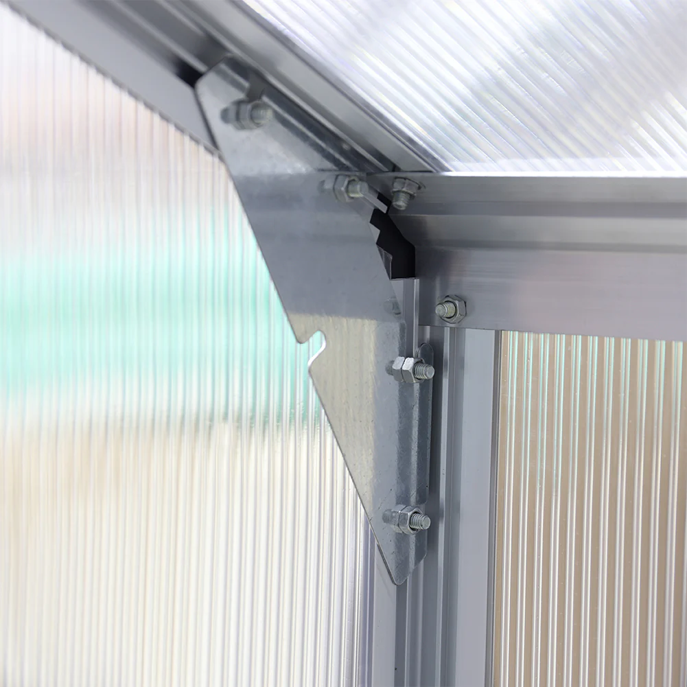 Breeins Aluminium Hobby 6 X 10ft Greenhouse With Base And Window Opening - Image 3