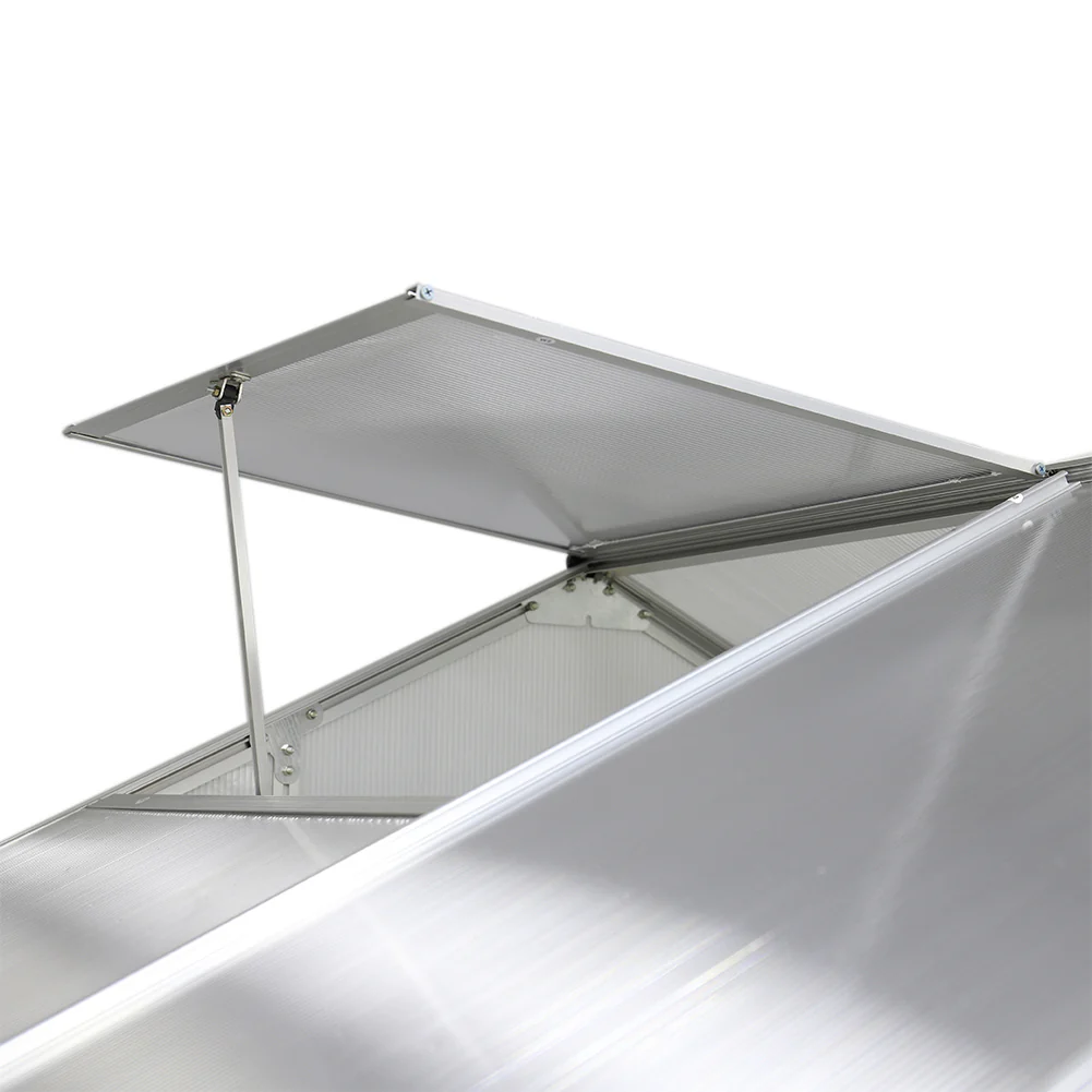 Breeins Aluminium Hobby 6 X 10ft Greenhouse With Base And Window Opening - Image 5