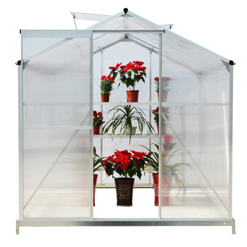 Breeins Aluminium Hobby 6 X 10ft Greenhouse With Base And Window Opening - Image 6