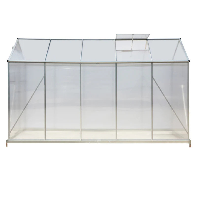 Breeins Aluminium Hobby 6 X 10ft Greenhouse With Base And Window Opening - Image 7
