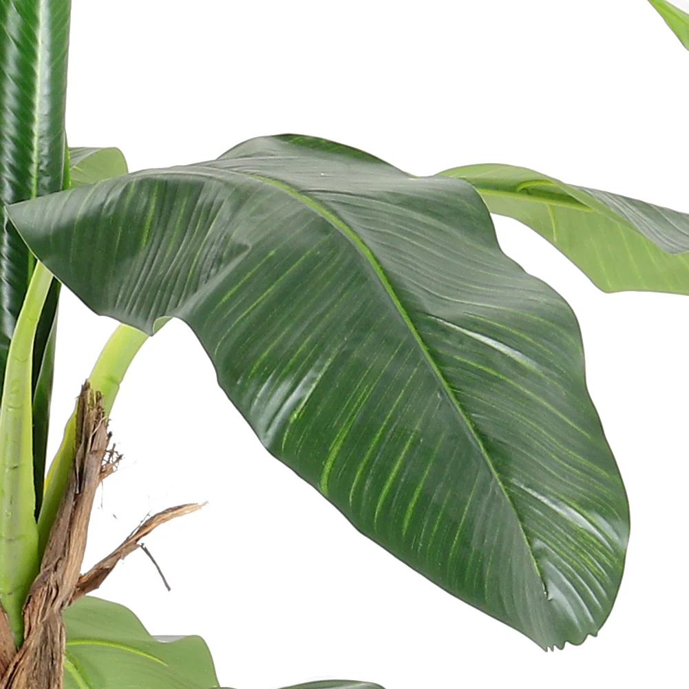 Breeins Banana Artificial Tree 3 Trunk in Black Planter - Image 3