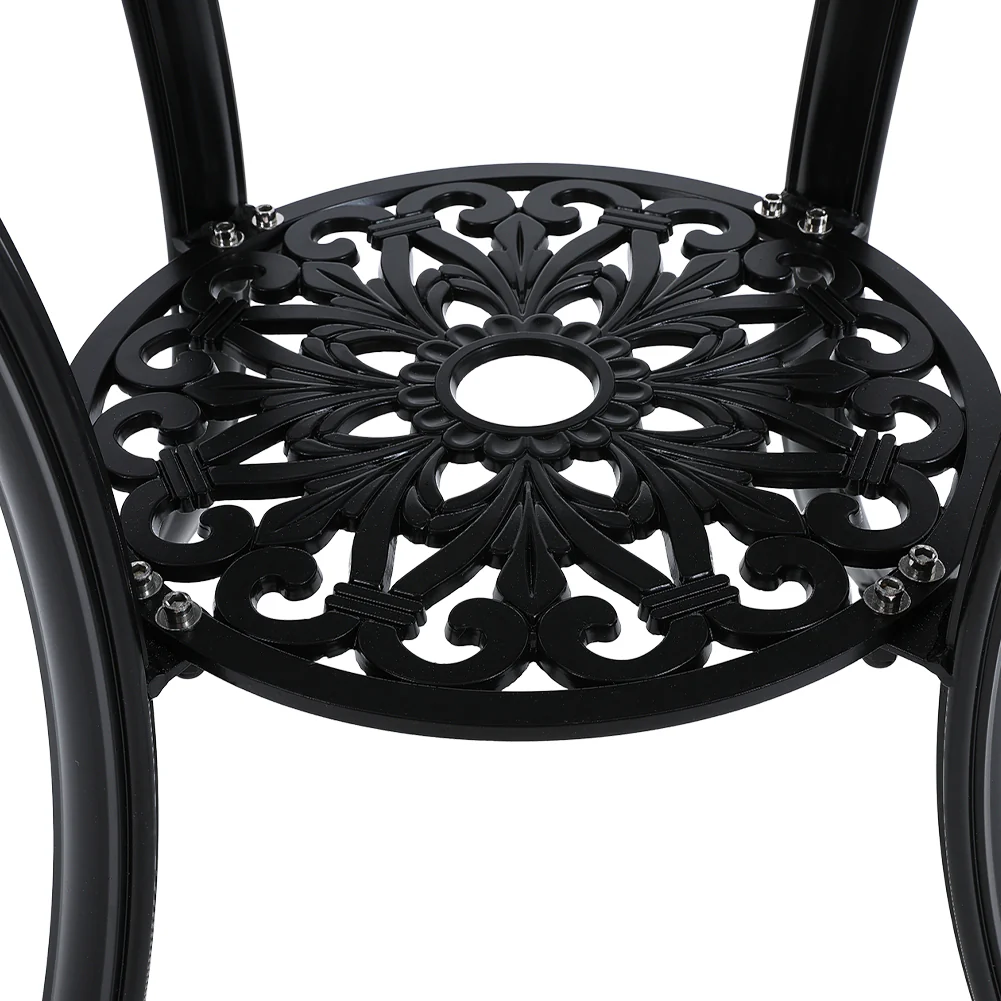 Breeins Cast Aluminum Patio Dining Table with Umbrella Hole - Image 4