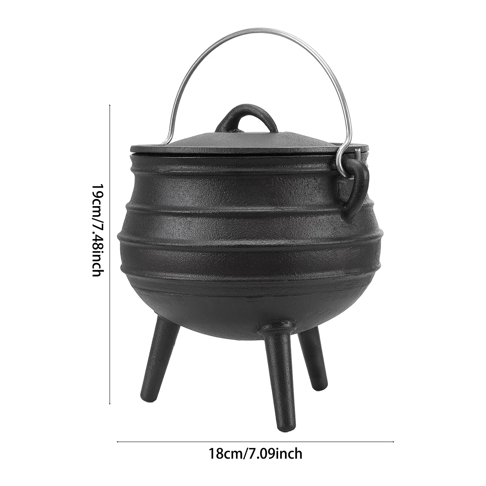 Breeins Cast Iron Cauldron with Lid - Image 8