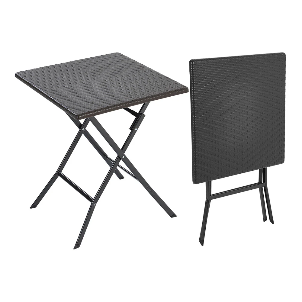 Breeins Foldable 3-Piece Bistro Set with Rattan-Style Table and Chairs - Image 6