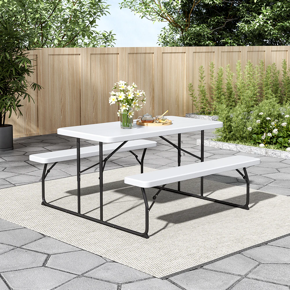 Breeins Foldable Picnic Table and Bench Set - Image 2