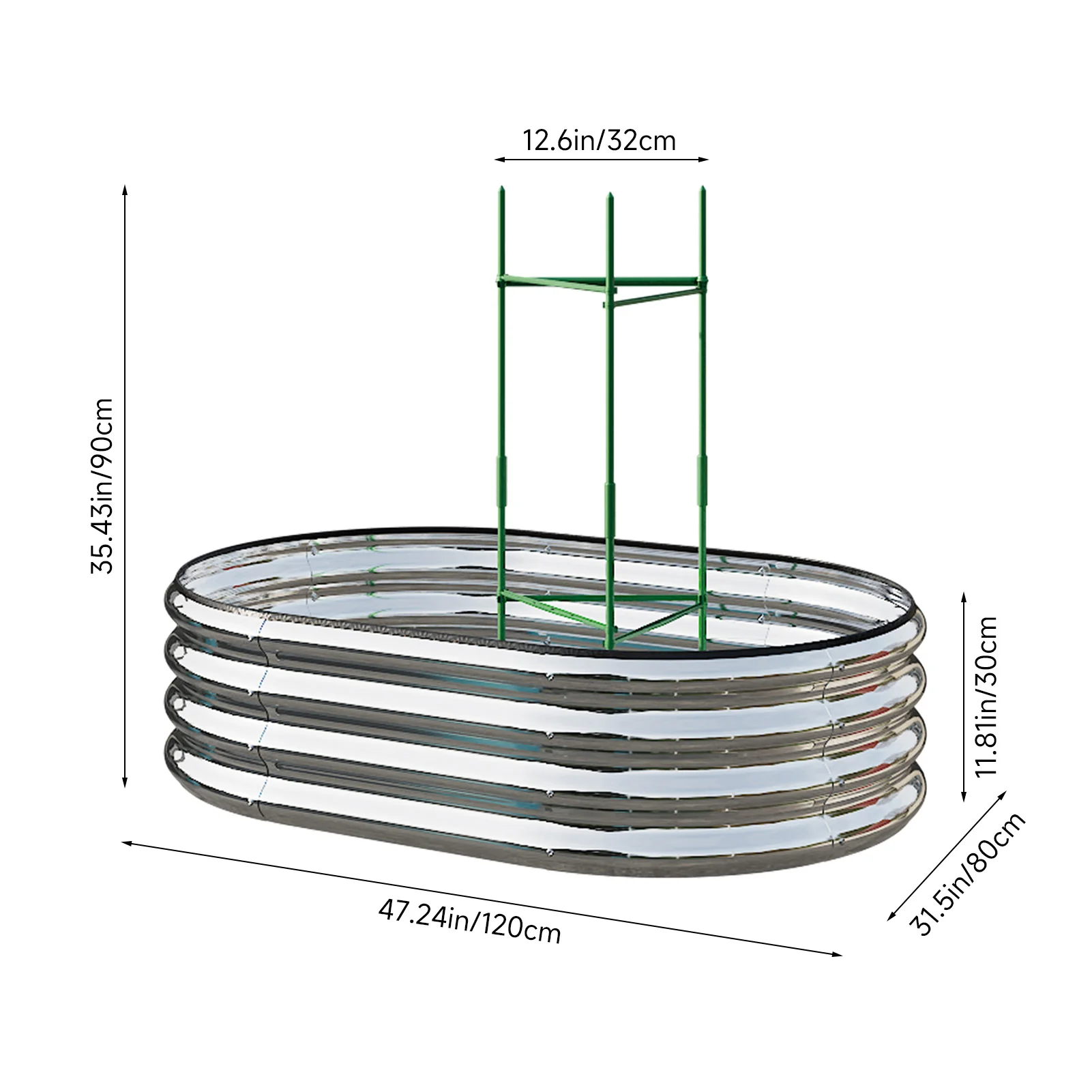 Breeins Galvanized Steel Raised Garden Bed - Image 3